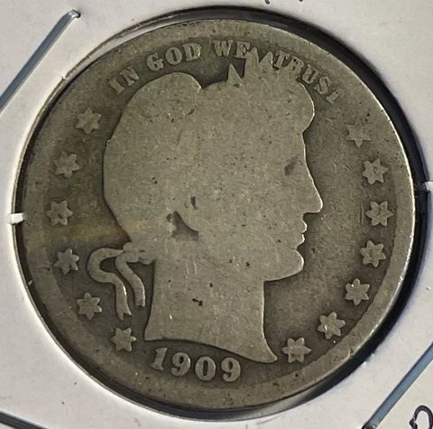 1909-P Barber Quarter - 90% Silver - Free Delivery - P16-15 Cover