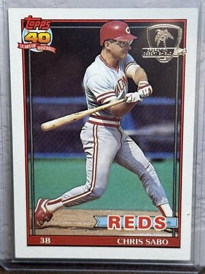 1991 Topps Operation Desert Shield #45 Chris Sabo Cincinnati Reds casi nuevo Foto 1 de 2