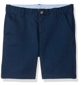 Gymboree Big Girls' Uniform Flat Front Chino Short, Navy, Size 6 or Size 4 - Picture 1 of 9