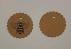 50 Preisetiketten für Honig Geschenkanhänger  ø3,8cm,natur,Geschenketiketten