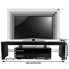 High Gloss TV Stand LED Media Console Cabinet Entertainment Center for 50-75" TV
