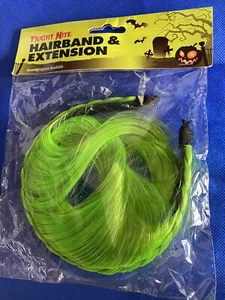 Diadema trenzada verde y extensión de cabello - Halloween, San Patricio, Fright Nite - Imagen 1 de 3