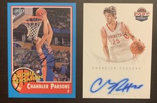 Chandler Parsons Two Autograph Lot -Rookie/Insert-  Nice