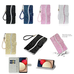 For Google 4A 5G Sony Xperia 10 Bling PU Leather Wallet Case Phone Case Cover - Picture 1 of 16