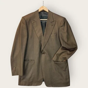 Vintage Canali Mens Silk Wool Blazer Houndstooth Puppytooth EU 52R US 42R Italy - Picture 1 of 24