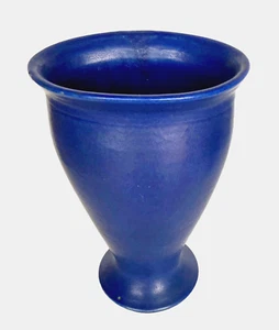 Large Cobalt Blue Antique Hand Thrown Hywood Niloak Pottery Vase 10+" - Picture 1 of 13