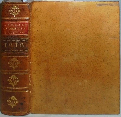 1818 -SEMINOLE INDIAN WAR/JAMES MONROE/JOHN ADAMS-Annual Register Leather Book - Image 1 of 2