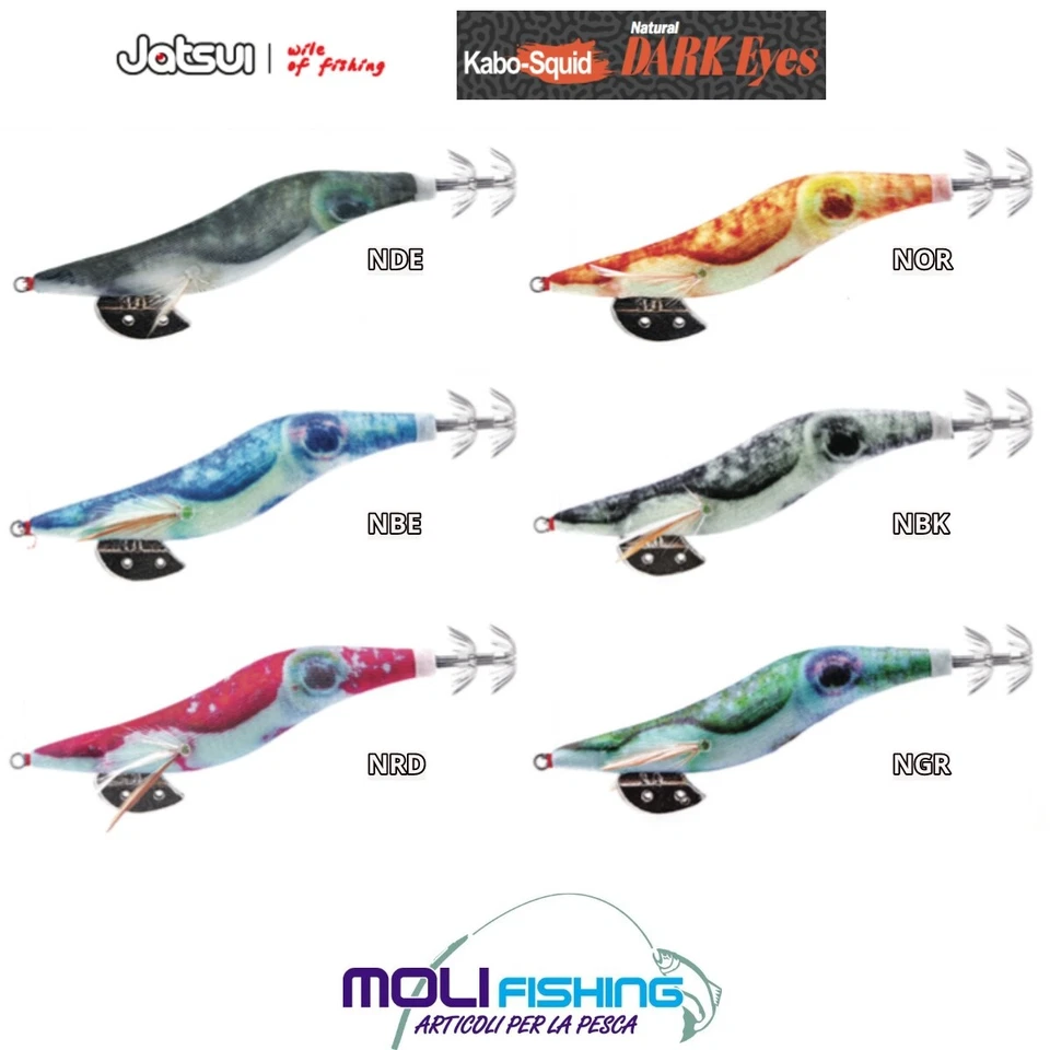 BABO SQUID JATSUI ARTIFICALE TOTANARA EGI PESCA SEPPIE JATSUI KABO SQUID DARK EYES SERIES MIS.3.0