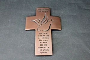 Confirmation Set Bronze Finish Wall Cross, Desk Cross, Bookmark, Bracelet - Picture 1 of 10