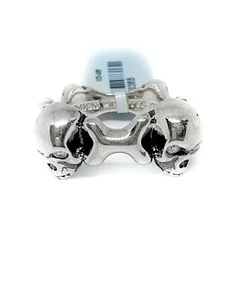 Stephen Webster Skull and Bones Silver Diamond Ring - Picture 1 of 11