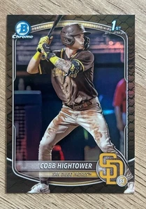2025 1° Bowman Chrome Cobb Hightower #BCP-104 Rettilian San Diego Padres - Foto 1 di 2