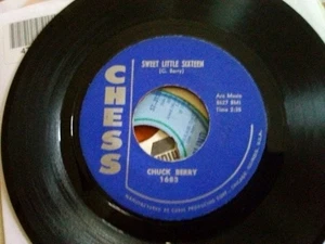 Chuck Berry 45 Record Sweet Little Sixteen Chess Reelin and Rockin Vg+ 2nd Press - Picture 1 of 2