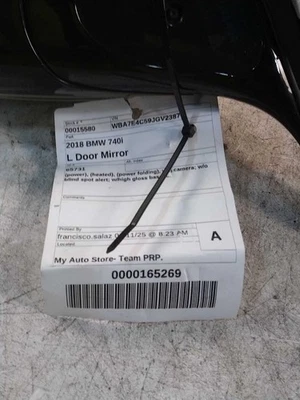 Driver Side View Mirror Heated Power Folding Fits 16-19 BMW 740i 408169 - Image 1 of 4