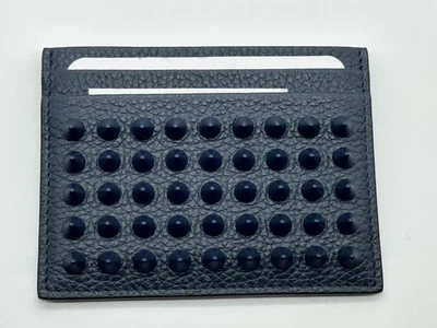 Christian Louboutin KIOS Spiked Studded Leather Card Holder Case Wallet $350 - Image 1 of 4