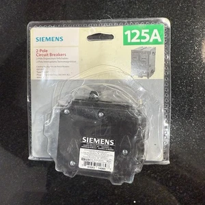 Siemens Q2125P 125 Amp Doble Polo Tipo QP Disyuntor Negro 120/240v - Imagen 1 de 1