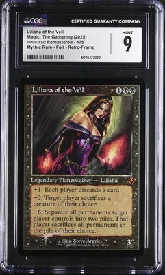 LILIANA OF THE VEIL Innistrad Remastered Retro Frame Foil Mythic CGC 9 MTG - Image 1 of 2
