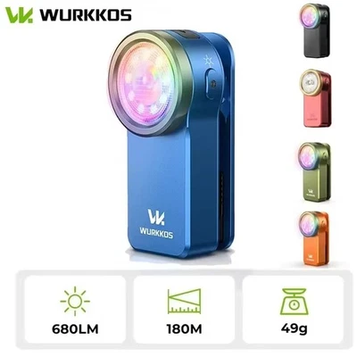 Wurkkos HD03 680LM Mini Clip Light USB C Wiederaufladbare Taschenlampe - RGB Torc