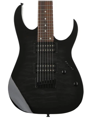 Электрогитара Ibanez Gio GRG7221QA - прозрачная черная золотистая - Изображение 1 из 4