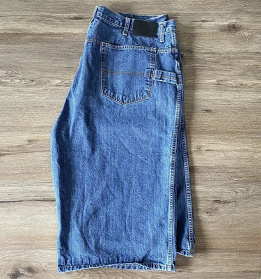 Vintage Sean John Men's Jean Shorts Baggy Blue Wide Leg Denim 100% Cotton Sz 40 - Image 1 of 4