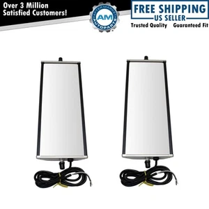 16" x 6" Stainless Steel West Coast Mirror Pair Heated for HD Semi Truck New - Picture 1 of 4