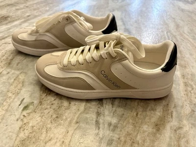 Women’s Calvin Klein Sneaker Size 8, tan & white, great sneakers for the office  - Image 1 of 4