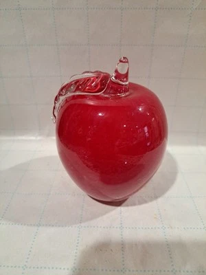 Ron Hinkle Glassworks Polychrome Red Apple Signed, Retired, 2002 - Image 1 of 4