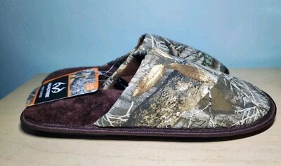 Zapatillas sin cordones de piel sintética forradas con media cúpula Realtree para hombre L/XL 11/12 nuevas Foto 1 de 4