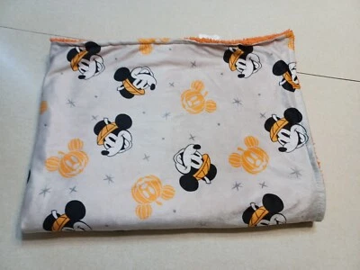 Manta Bebé Disney Halloween Mickey Mouse Gris Naranja Vellón Foto 1 de 4