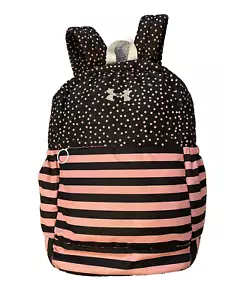 Under Armour Youth Favorite Girl Backpack black pink striped - Picture 1 of 11