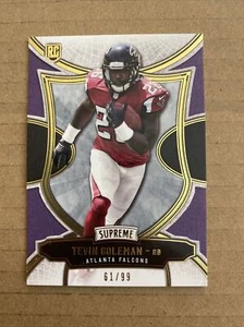 2015 Topps Supreme Violet Atlanta Falcons Football Card #76 Tevin Coleman /99 - Picture 1 of 2