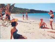 Pre-1980 BEACH SCENE Grand Anse Beach West Indies Grenada F5740