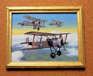More details for sopwith pup - framed 78x62mm - original tom thumb card