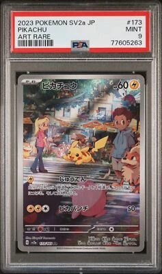 PSA 9 MINT JAPANESE POKEMON 2023 PIKACHU 173/165 POKEMON 151 ART RARE AR SV2a - Image 1 of 3