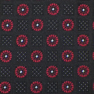 Corbata de seda tejida geométrica azul caqui negra Italia SAMUELSOHN para hombre nueva sin etiquetas Foto 1 de 3