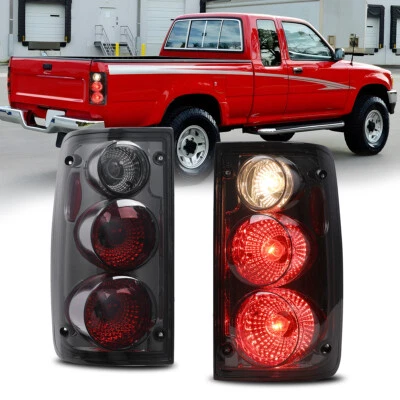 Tail Lights For 1989-1995 Toyota Pickup Truck Replacement Chrome Smoked w/Bulbs - Image 1 of 4