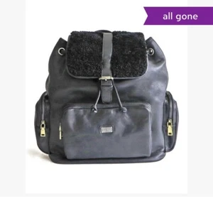 NWT Australia Luxe Collective Black Baldwin Shearling Fur Leather Backpack $695 - Picture 1 of 5