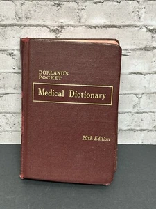 Dorland's Pocket Medical Dictionary 20th Edition 1959 - Imagen 1 de 13