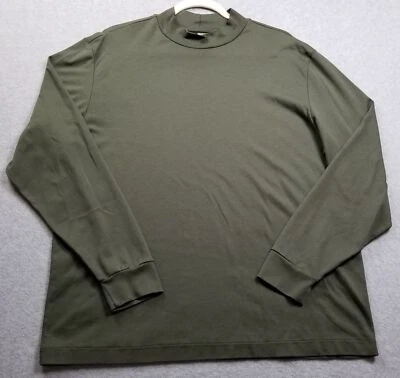 Camiseta de Murano para hombre extra grande XL verde manga larga cuello falso elástico camiseta suave Foto 1 de 4