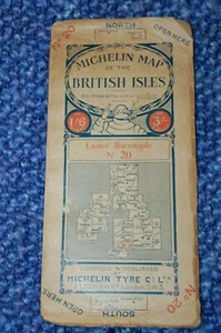 MICHELIN ROAD MAP BRITISH ISLES NO. 20, 1914-18, MICHELIN TIRE COMPANY - Picture 1 of 6
