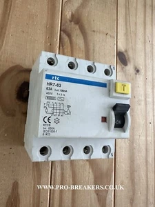 DISYUNTOR CIRCUITO RTC 63A 100MA HR7-63 TRIPLE 4 POLOS RCD RCCB 400V 6KA - Imagen 1 de 5