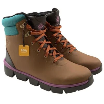 Columbia Botas de Senderismo para Mujer 8 Marrón Keetley Medio Con Cordones Cuero Impermeables NUEVAS Foto 1 de 4
