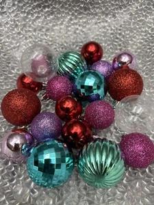 "Juego/20 Mini Adornos Navideños Multicolor Inasibles de 1"""  - Imagen 1 de 4