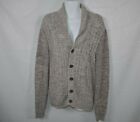 Mens LE CHATEAU Grey Knitted Button Up Cardigan Sweater Casual Sz M 
