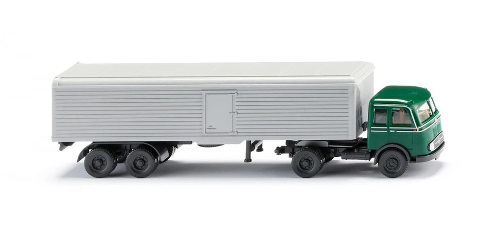 WIKING 1:87 055601 - Semirimorchio Autoarticolato (MB Pullman) - Verde Erba - Immagine 1 di 1