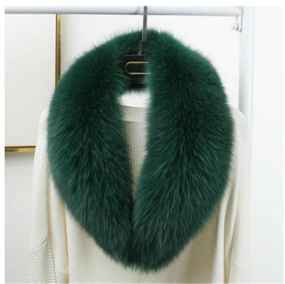 100% Genuine Real Fur Collar Womens Scarf Shawl Wrap Stole Warm Neck Warmer - Image 1 of 4