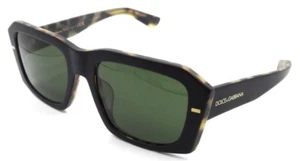 Dolce & Gabbana Sunglasses DG 4430F 3404/71 54-20-145 Matte Black Havana / Green - Picture 1 of 3
