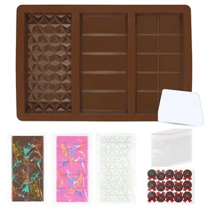 Deep Chocolate Molds siliconeBig Dubai Chocolate Bar Mold Best Large Thick De... - Picture 1 of 7