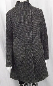VERONICA DAMIANI LONG COAT STYLE V-9319-24 BLACK AND WHITE ITL 38 - Bild 1 von 4