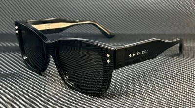 GUCCI GG1217S 001 Black Grey Men's Large 53 mm Sunglasses - Image 1 of 4