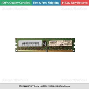 CT12872AA667.18FF Crucial 1GB DDR2 ECC PC2-5300 667Mhz Memory - Picture 1 of 1